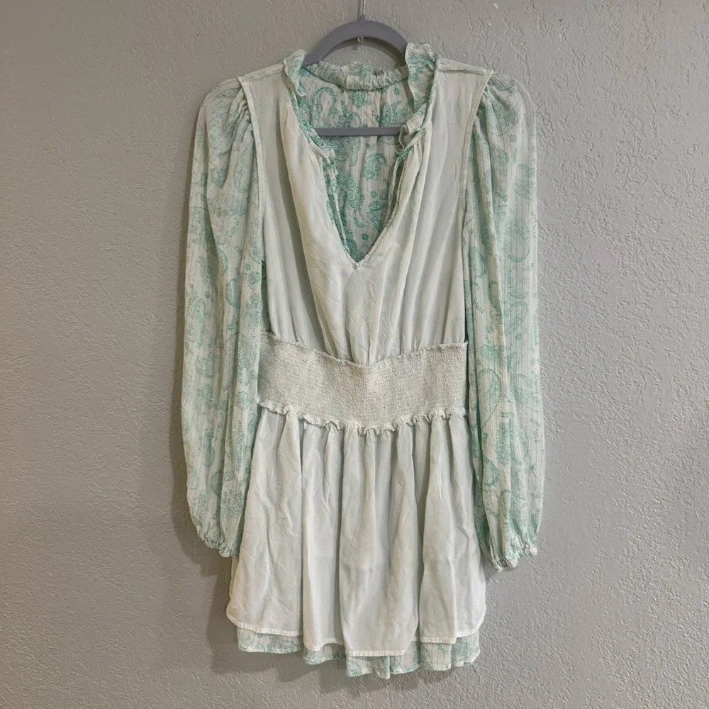 House of Harlow 1960 Mint Green Long Sleeve Dress - Picture 15 of 16